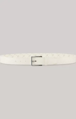 Best JOOP! leather blend belt in off-white