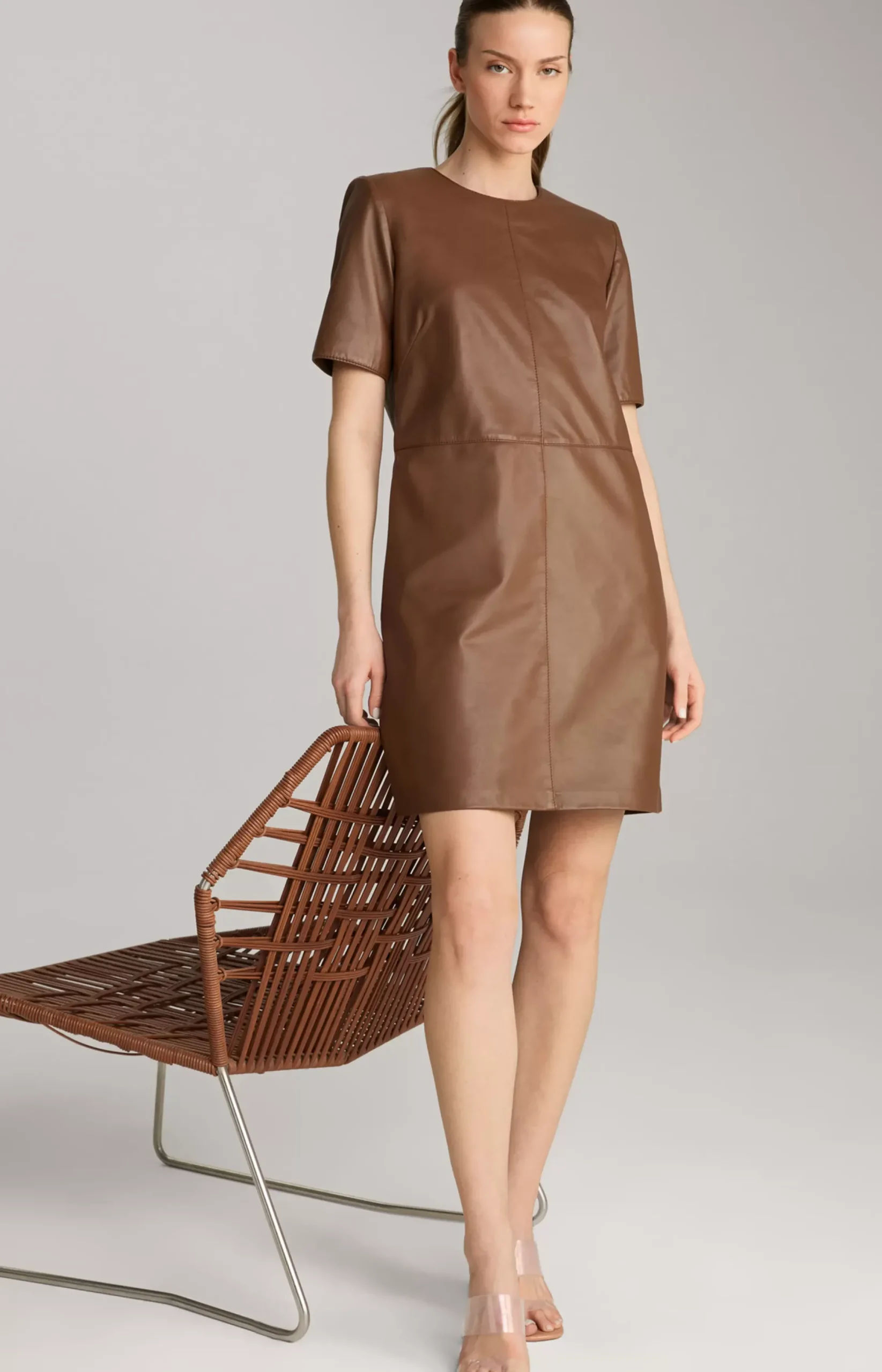 New JOOP! Leather Dress in brown
