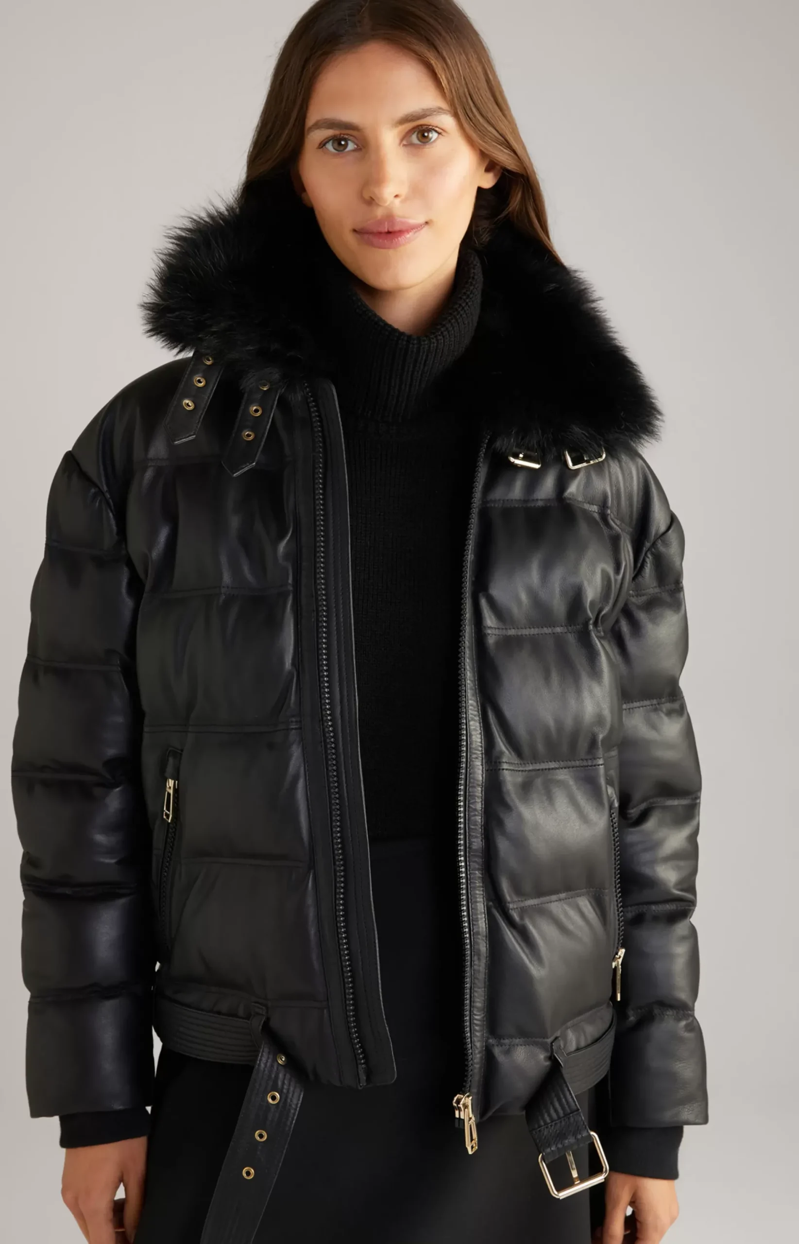 Online JOOP! Leather Jacket in black