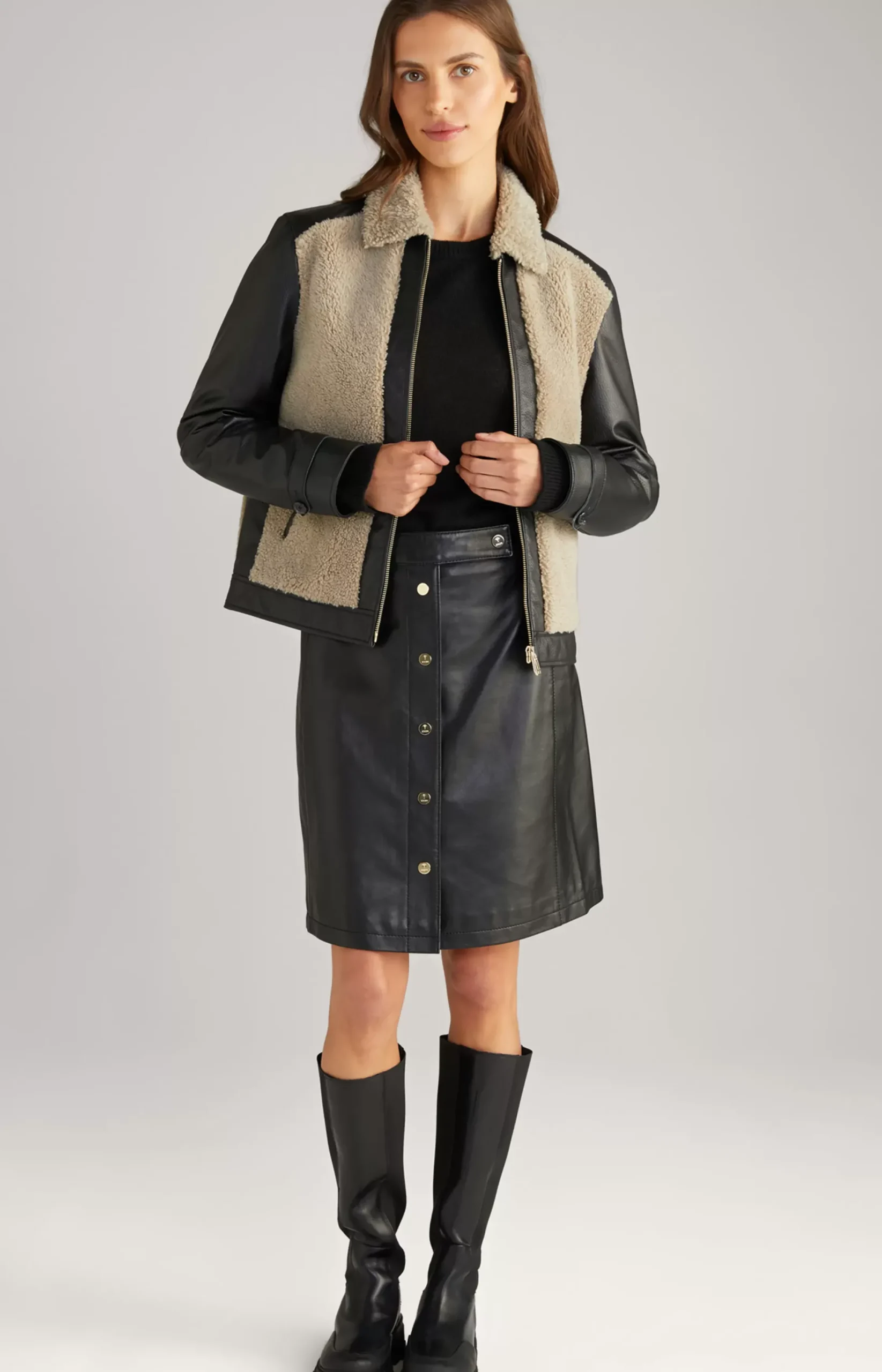 Outlet JOOP! Leather Jacket in black