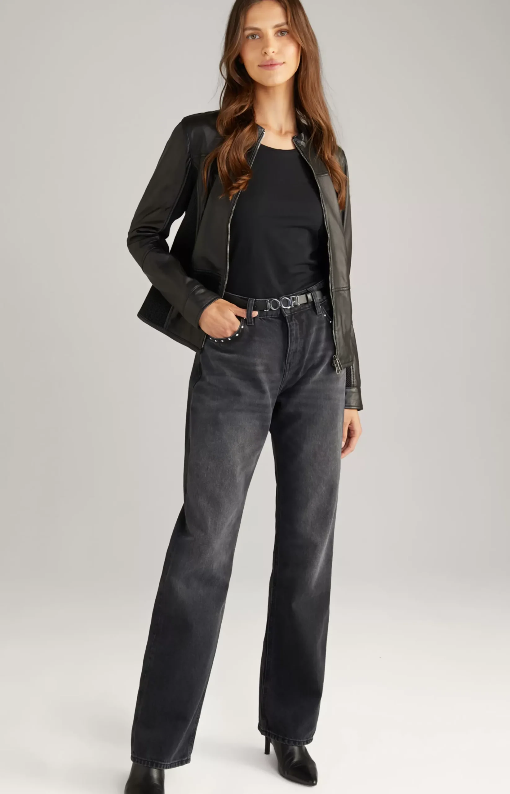 Outlet JOOP! Leather Jacket in black