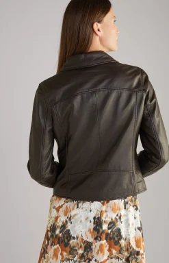 JOOP! Leather Jacket in dark brown