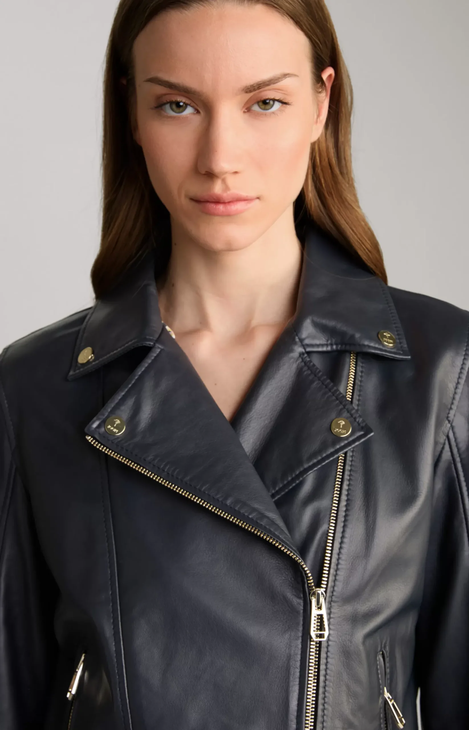 JOOP! Leather Jacket in navy