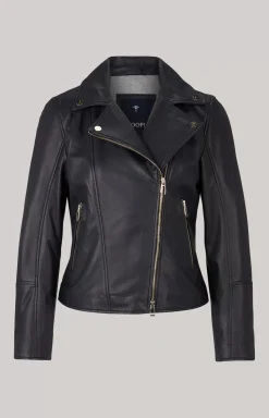 JOOP! Leather Jacket in navy