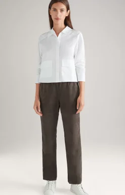 Sale JOOP! Leather Trousers in grey/brown