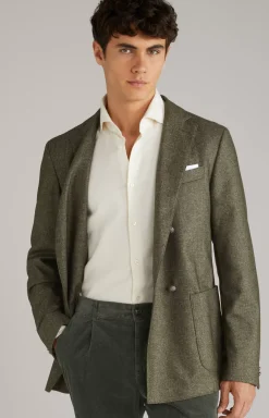 JOOP! Lenderson double-breasted jacket in mottled green