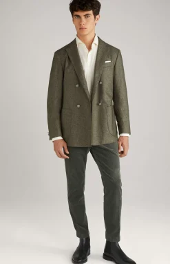 JOOP! Lenderson double-breasted jacket in mottled green
