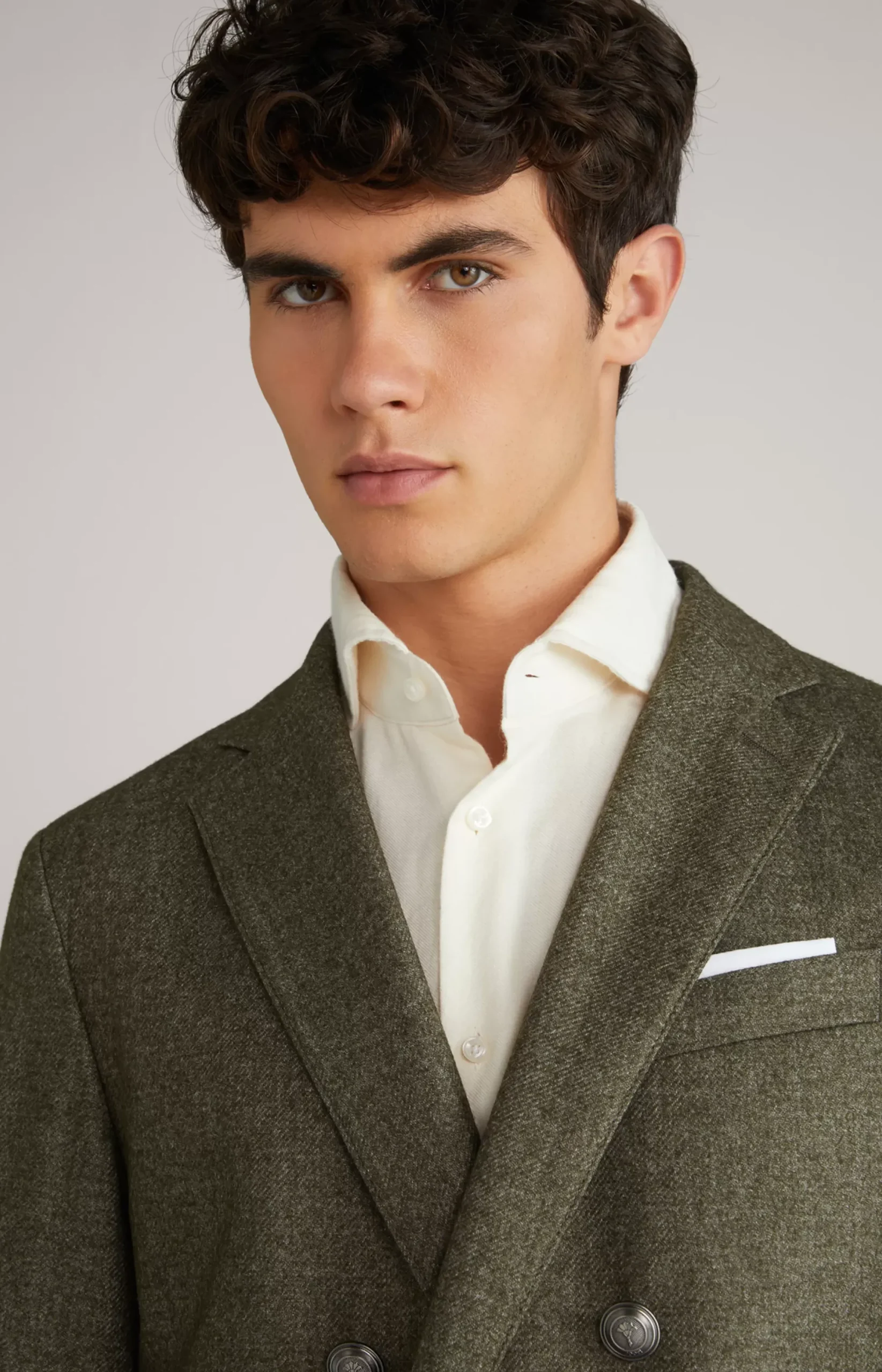 JOOP! Lenderson double-breasted jacket in mottled green