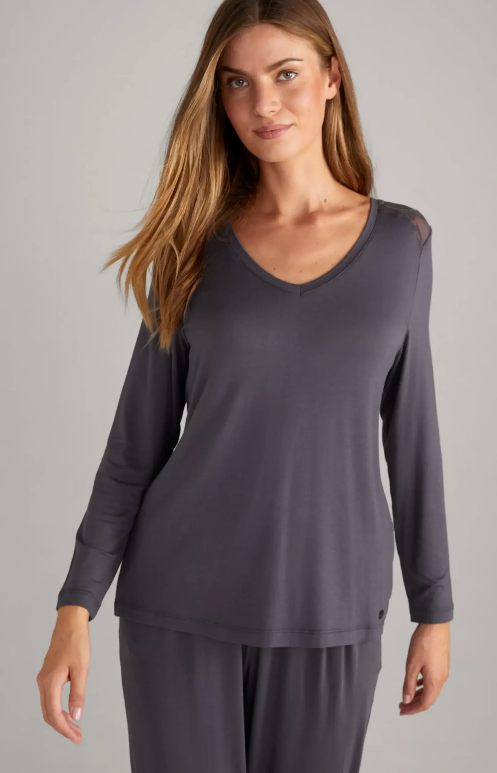 Sale JOOP! Long Sleeve Loungewear Top in anthracite