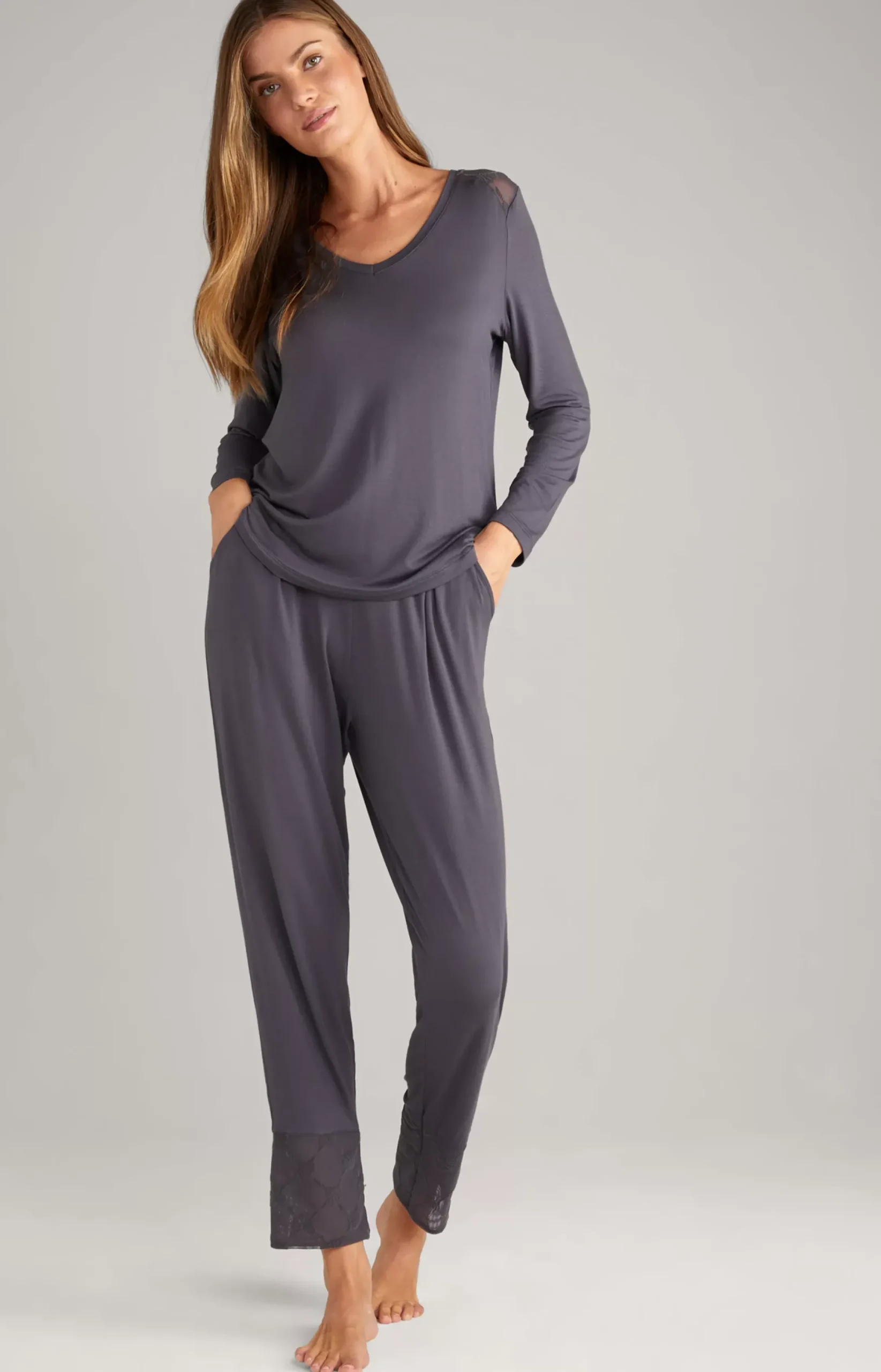 Sale JOOP! Long Sleeve Loungewear Top in anthracite