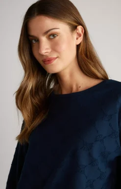 New JOOP! Long-Sleeve Loungewear Top in dark blue
