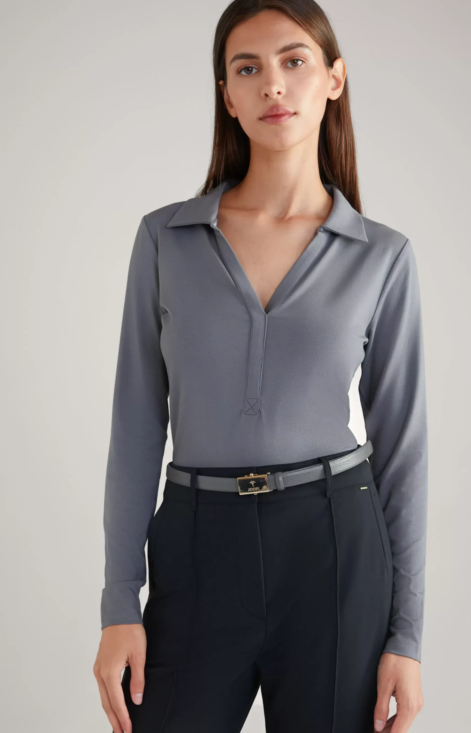 Discount JOOP! Long-sleeved Polo Shirt in grey