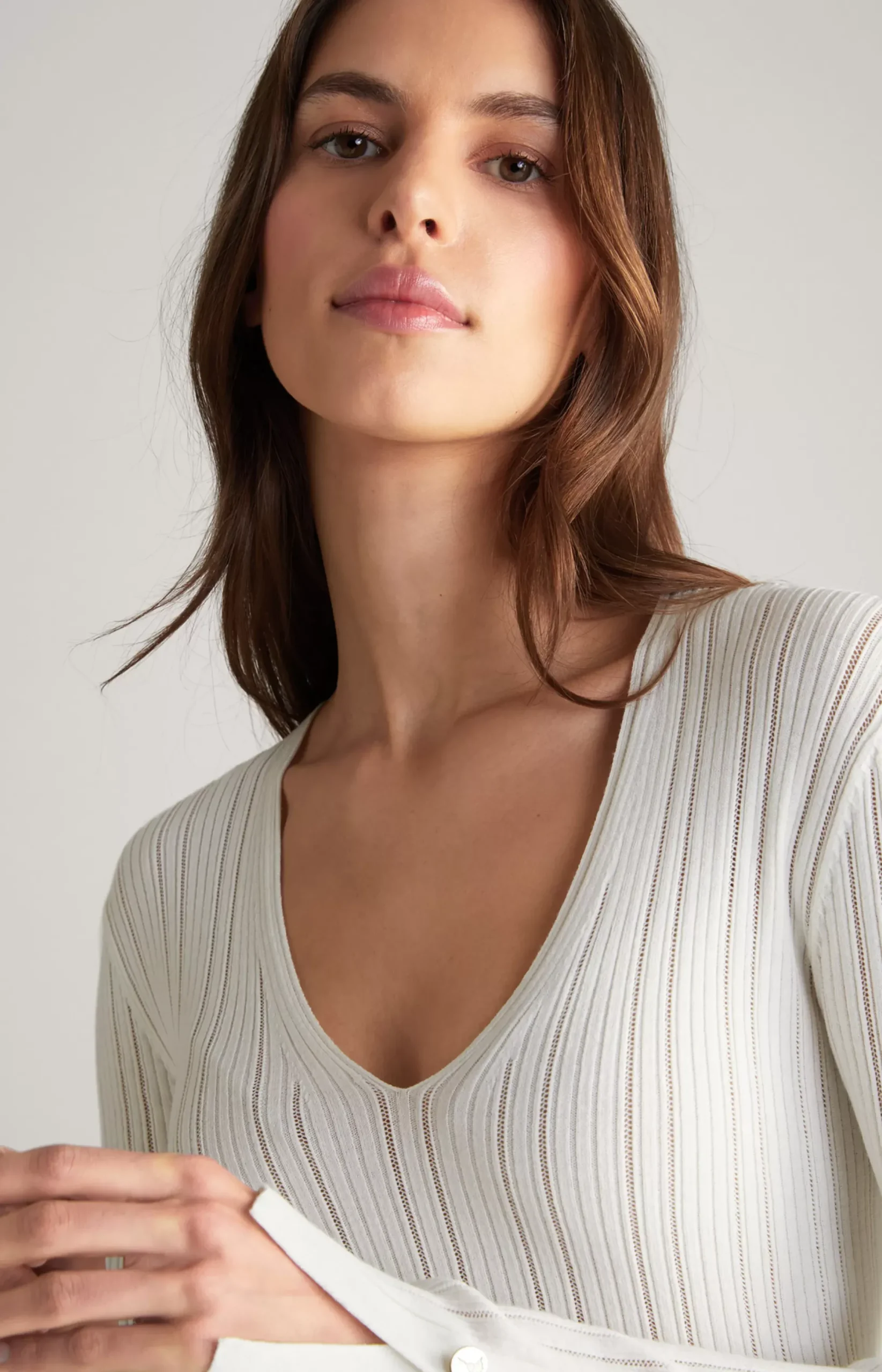 Hot JOOP! Long-sleeved Top in ecru
