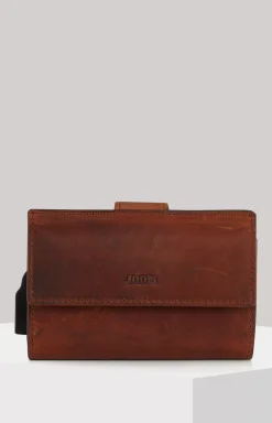Clearance JOOP! Loreto C-Three E-Cage Wallet in Cognac Brown cognac/brown