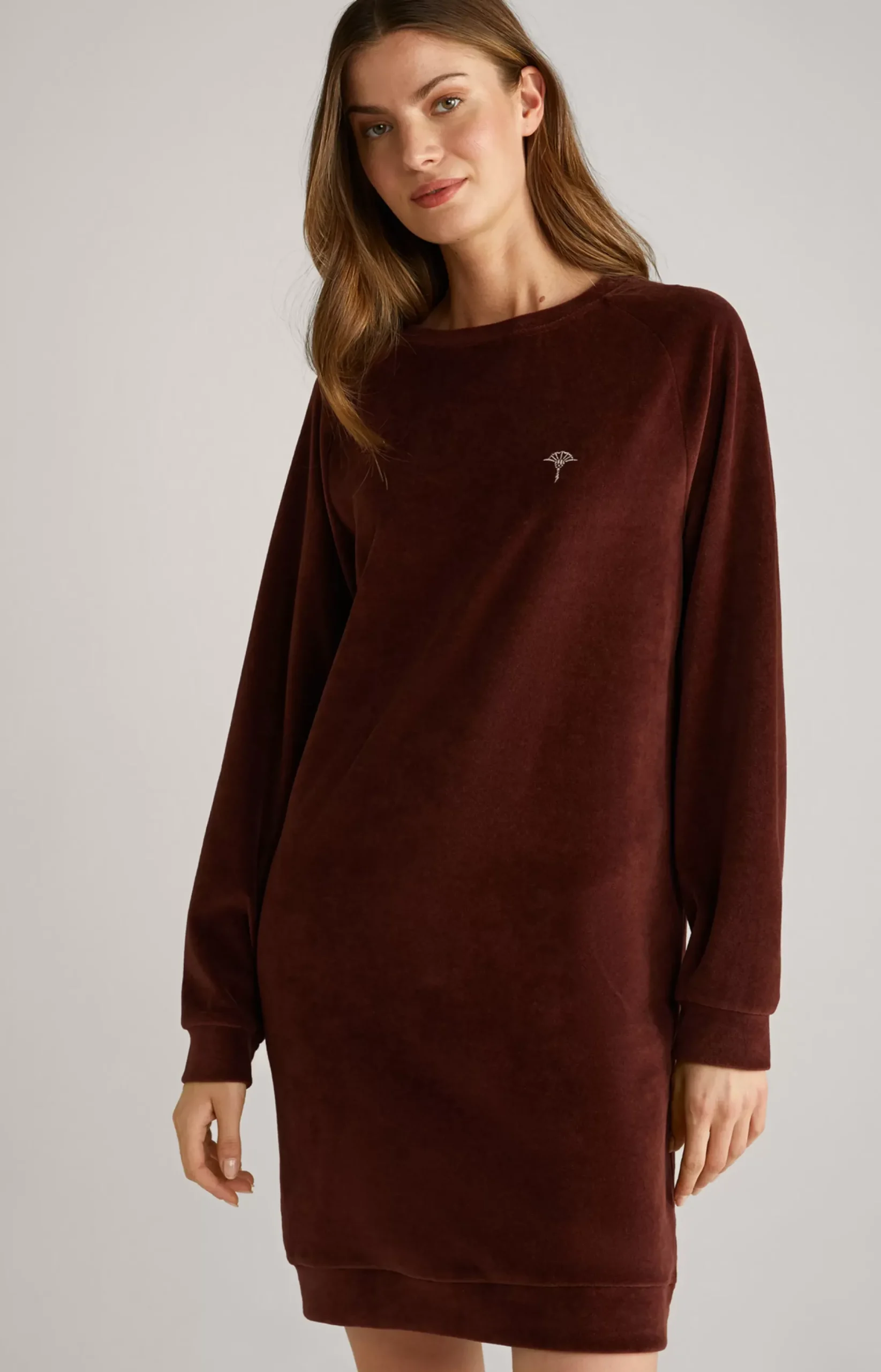 JOOP! Loungewear Long Sweater in coffee
