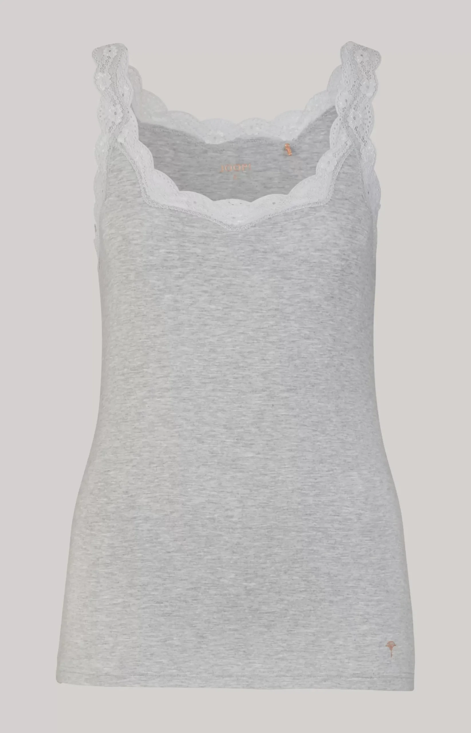 JOOP! Loungewear tank top in Grey Melange small pattern green 1