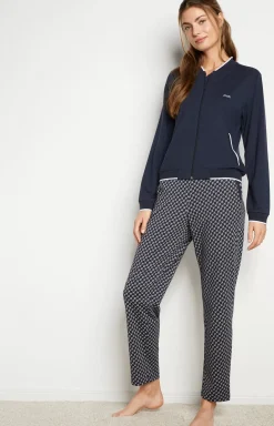 JOOP! Loungewear trousers in patterned midnight blue midnight blue patterned