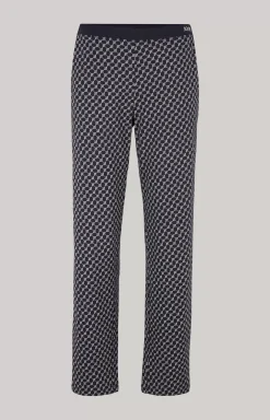 JOOP! Loungewear trousers in patterned midnight blue midnight blue patterned