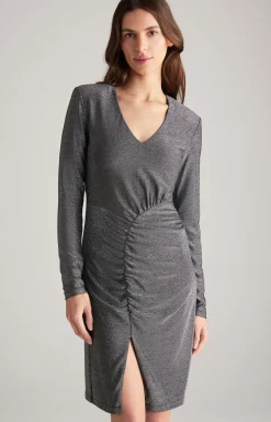 Outlet JOOP! Lurex Dress in Glittery Grey silver