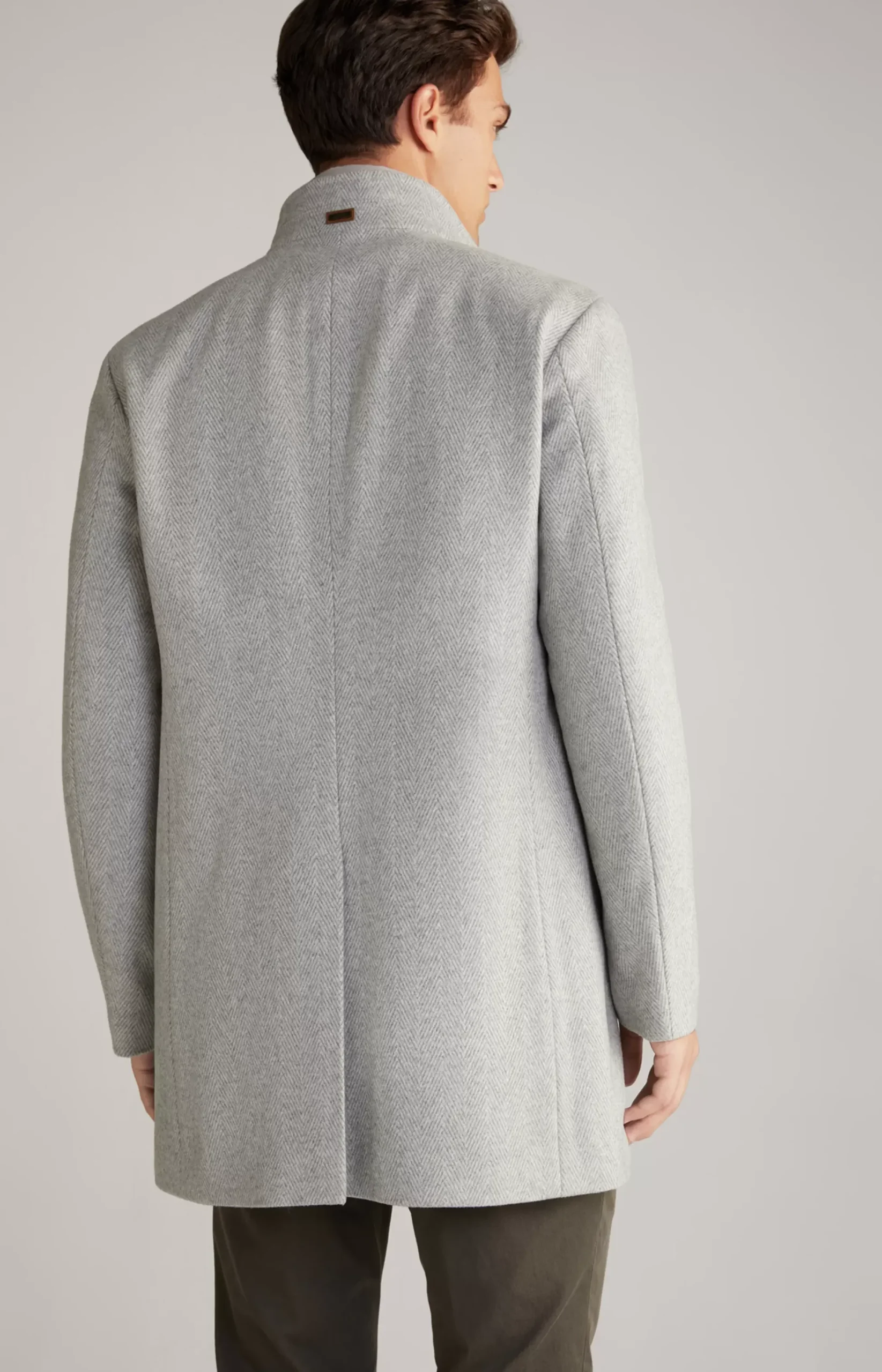 Hot JOOP! Maico Coat in a Light Beige Pattern patterned light grey
