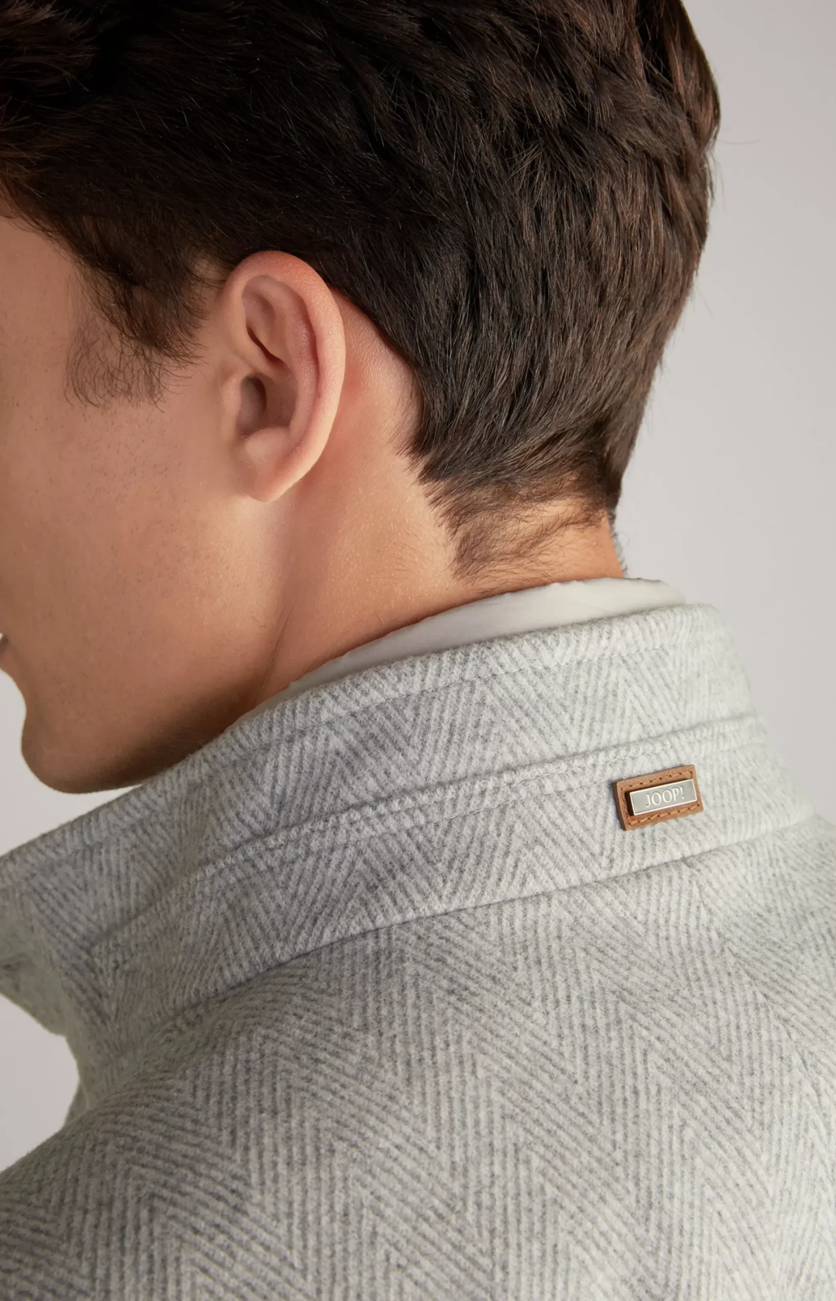 Hot JOOP! Maico Coat in a Light Beige Pattern patterned light grey
