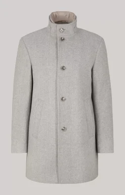Hot JOOP! Maico Coat in a Light Beige Pattern patterned light grey