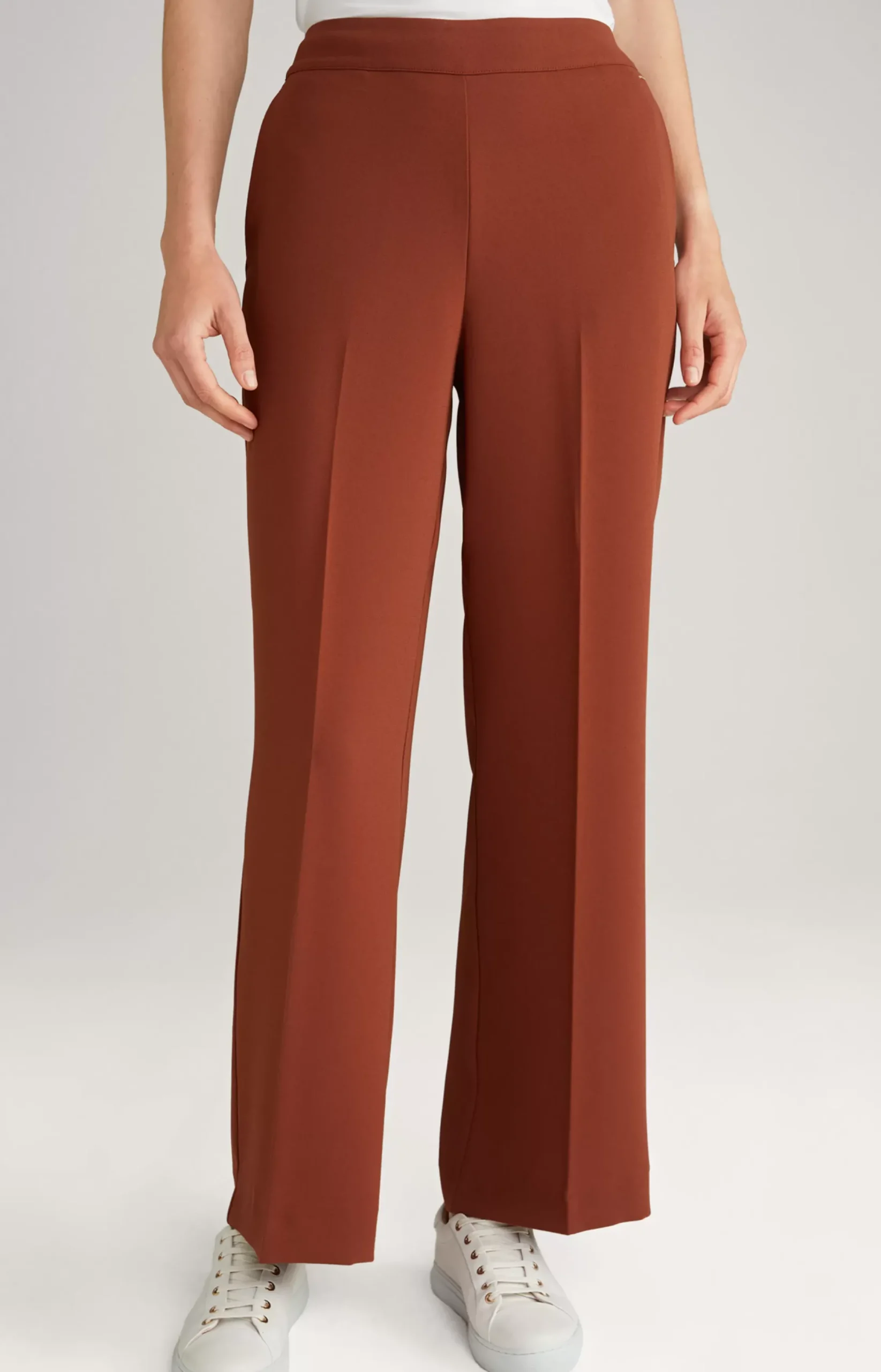 New JOOP! Marlene Crêpe Trousers in copper brown