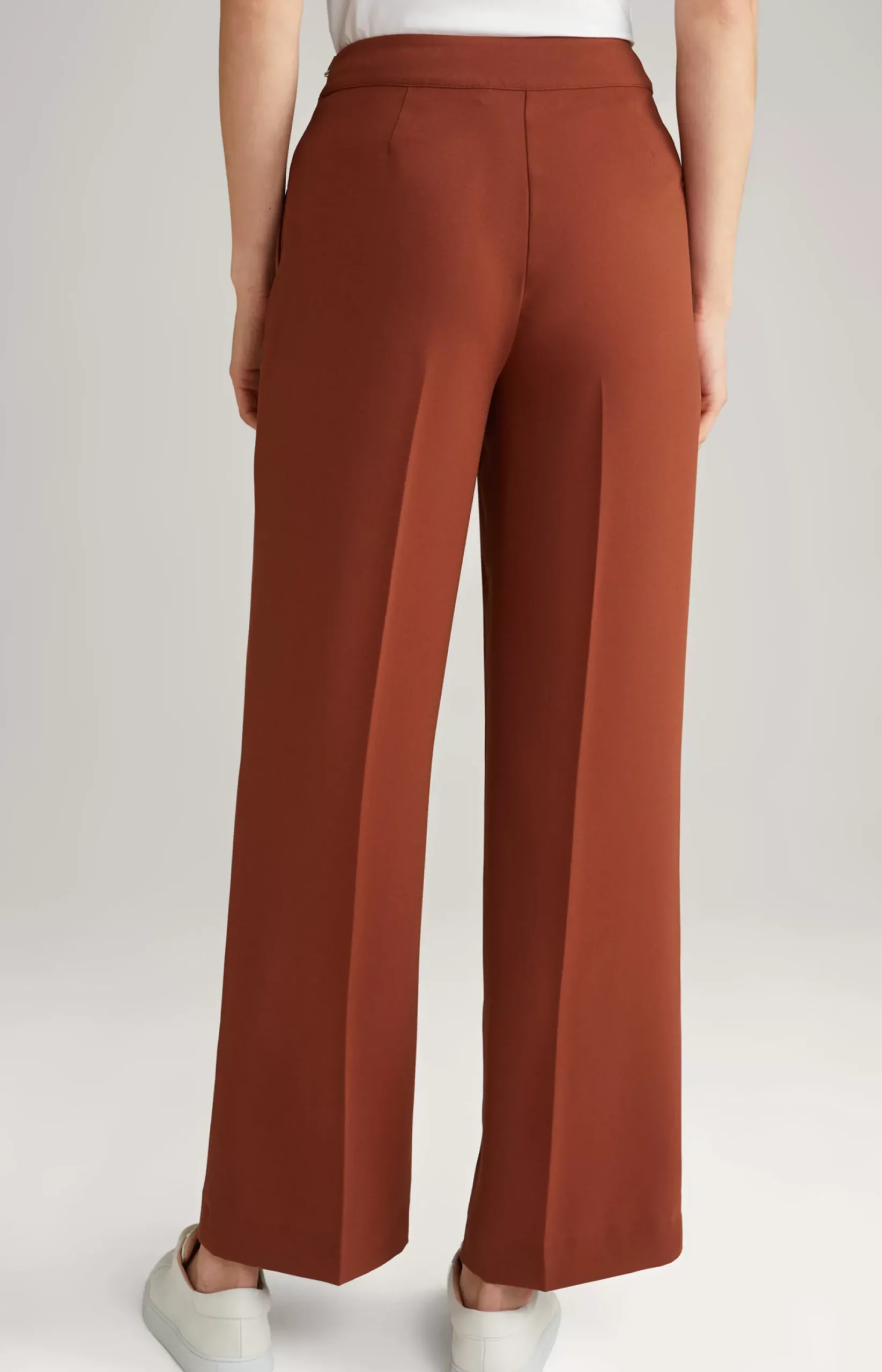 New JOOP! Marlene Crêpe Trousers in copper brown