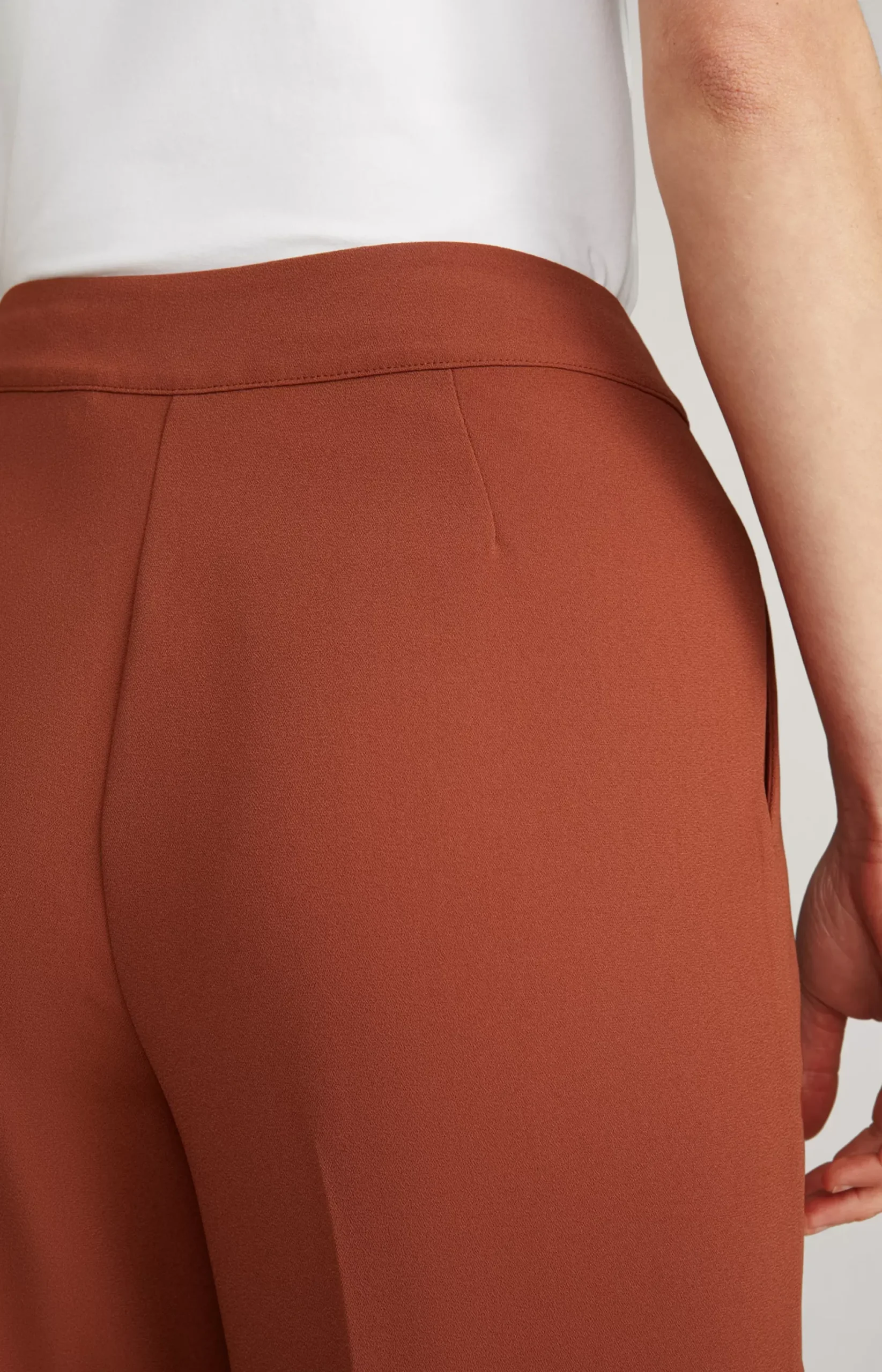 New JOOP! Marlene Crêpe Trousers in copper brown