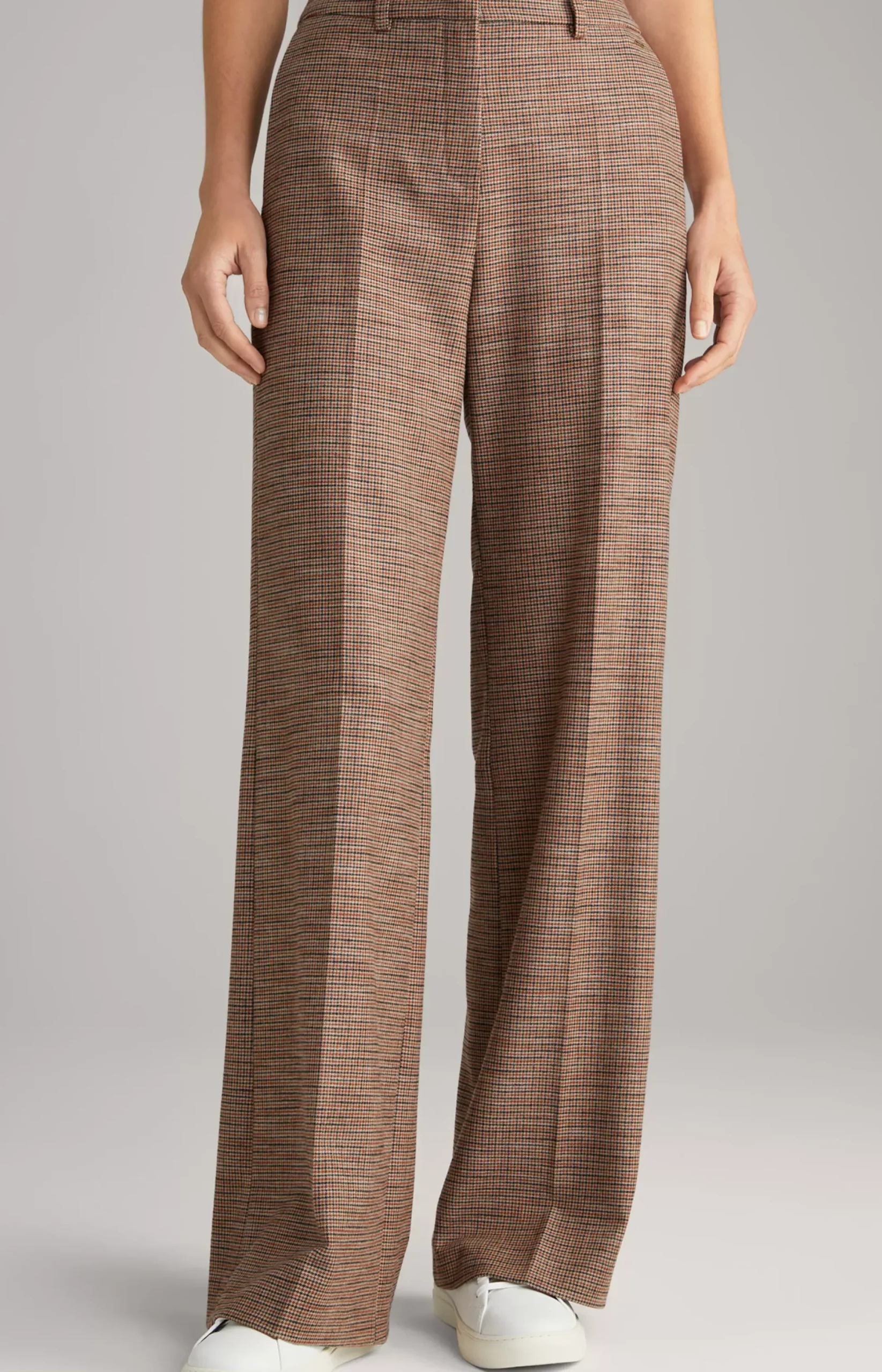Outlet JOOP! Marlene Trousers in Orange/Black/Beige Check orange/black/beige patterned