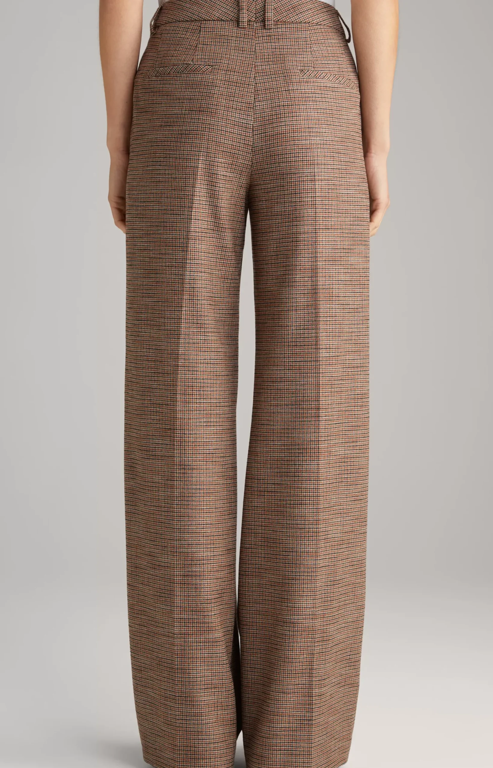 Outlet JOOP! Marlene Trousers in Orange/Black/Beige Check orange/black/beige patterned
