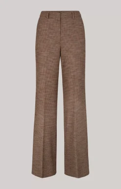 Outlet JOOP! Marlene Trousers in Orange/Black/Beige Check orange/black/beige patterned