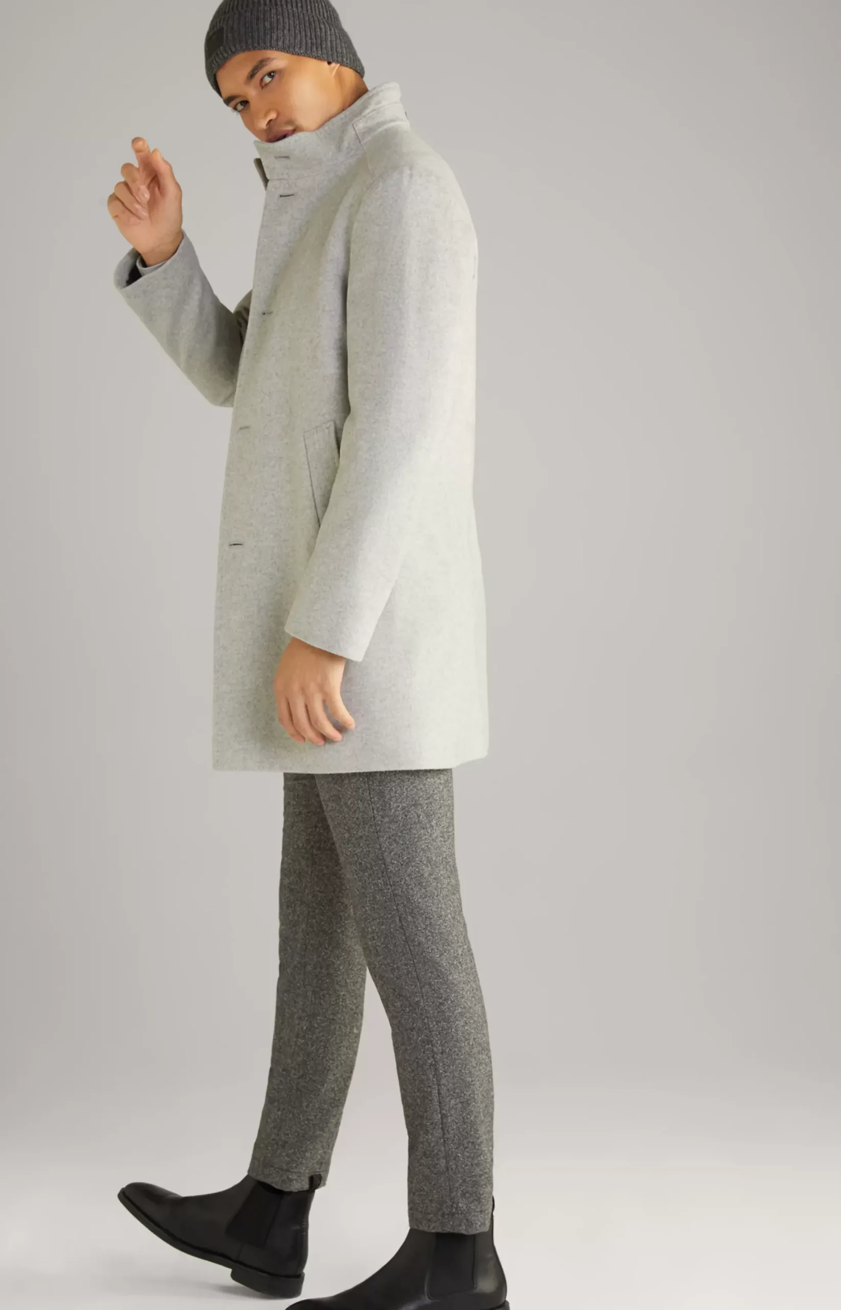 Best JOOP! Maron Coat in Mottled Grey light grey flecked