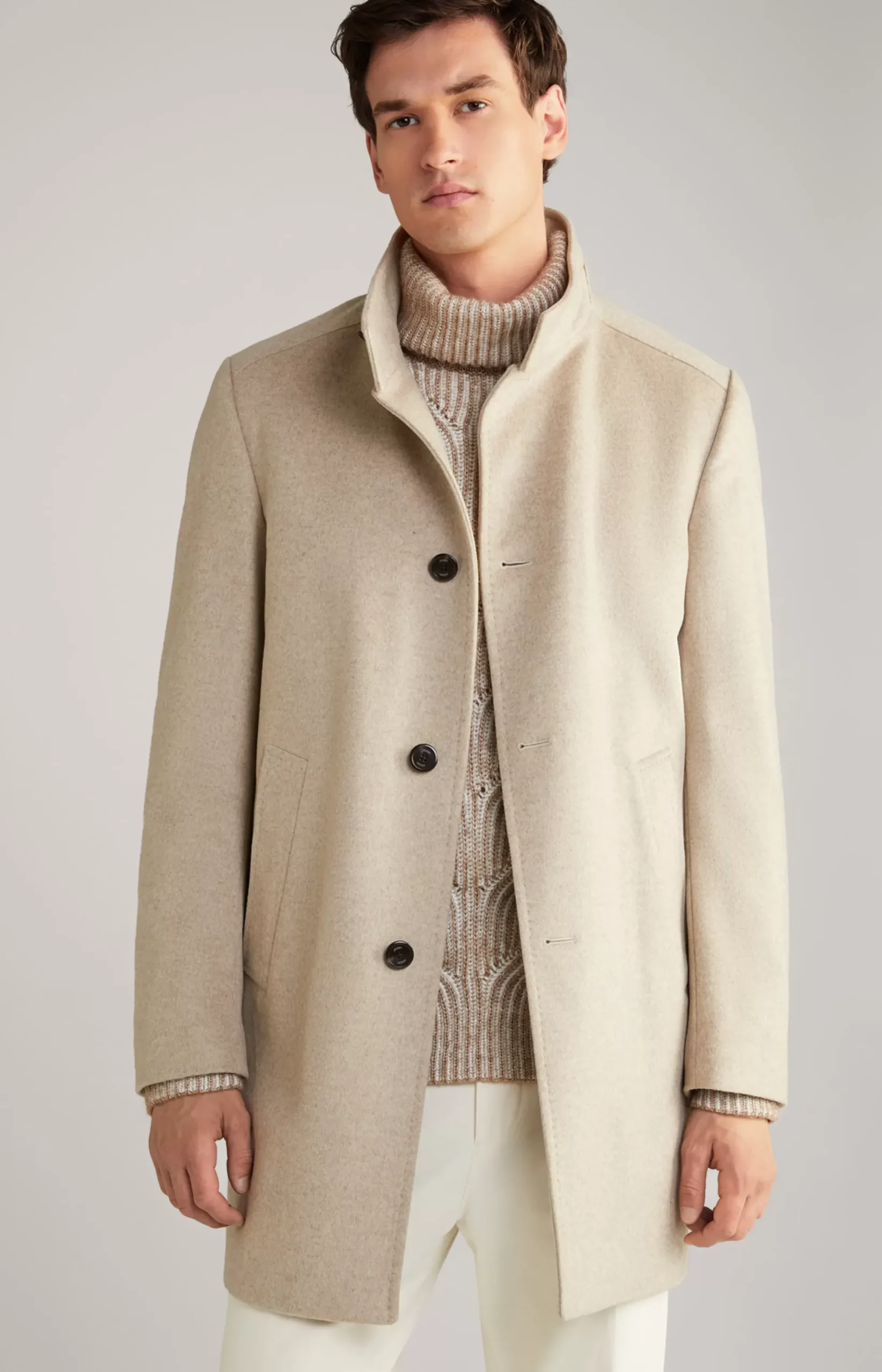 Hot JOOP! Maron Coat in Mottled Light Beige light beige flecked
