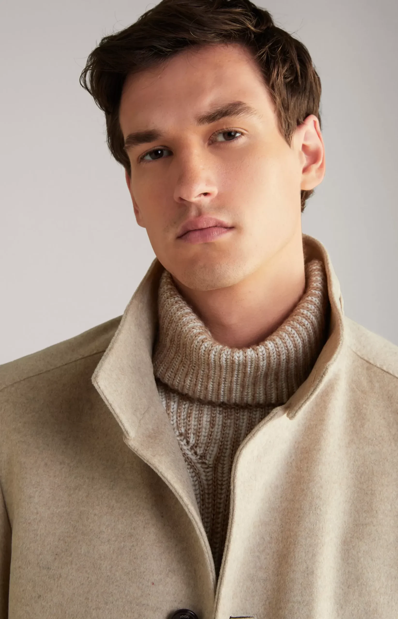 Hot JOOP! Maron Coat in Mottled Light Beige light beige flecked