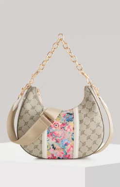 Discount JOOP! Mazzolino Misto Annina Shoulder Bag in a Beige/Pink Pattern beige/pink patterned