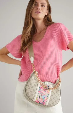 Discount JOOP! Mazzolino Misto Annina Shoulder Bag in a Beige/Pink Pattern beige/pink patterned