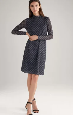 Hot JOOP! Mesh Dress in a Grey Pattern grey patterned