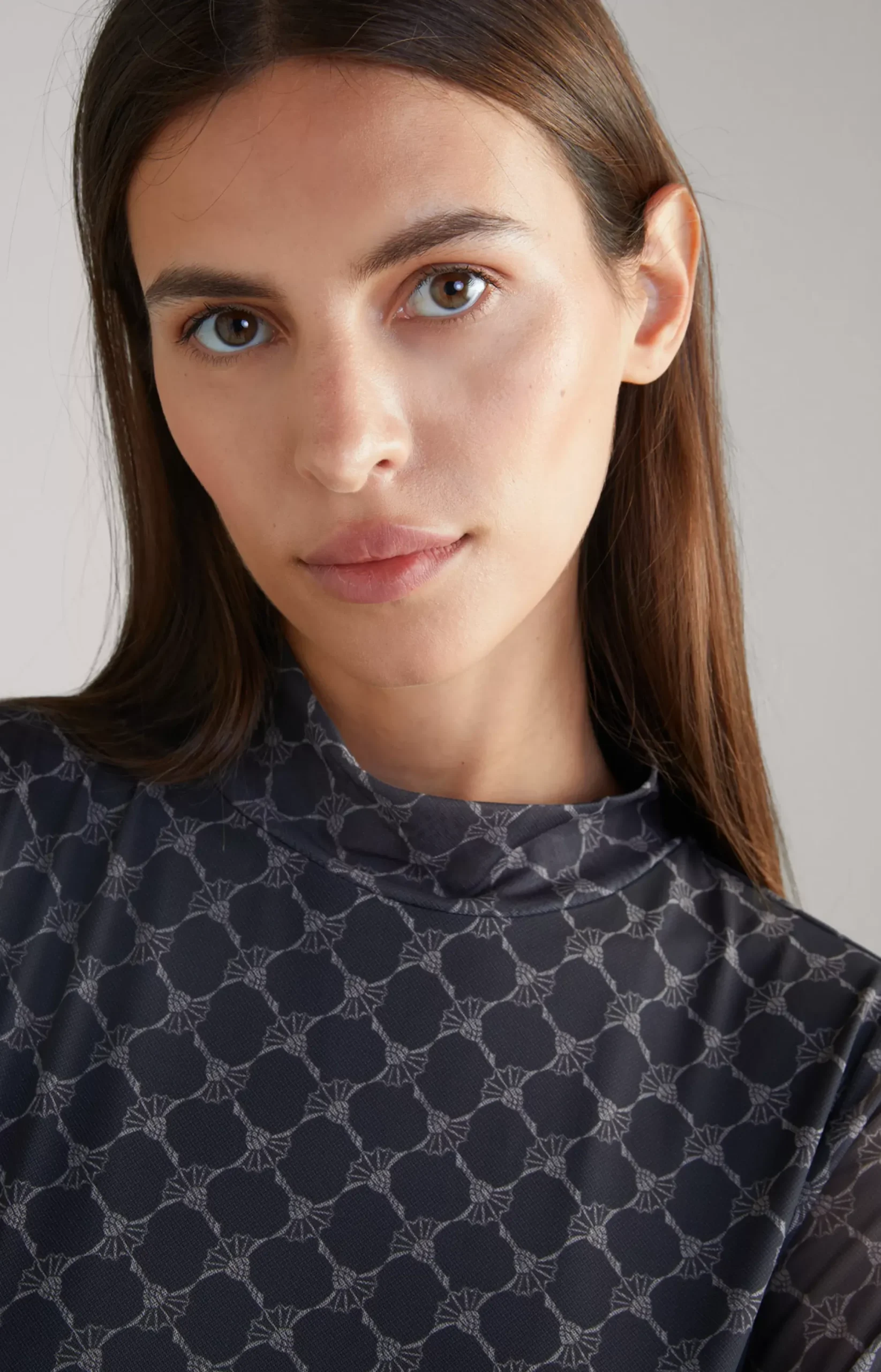 Hot JOOP! Mesh Dress in a Grey Pattern grey patterned