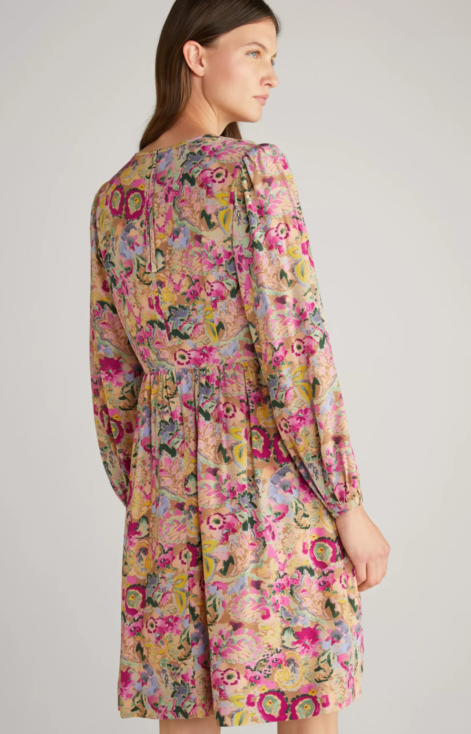 Outlet JOOP! Midi Dress in a Beige/Pink Pattern beige/pink patterned