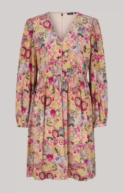 Outlet JOOP! Midi Dress in a Beige/Pink Pattern beige/pink patterned