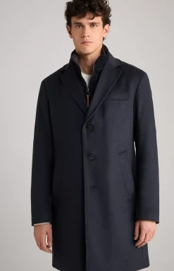 Discount JOOP! Morris Coat in Dark Blue Marl dark blue melange