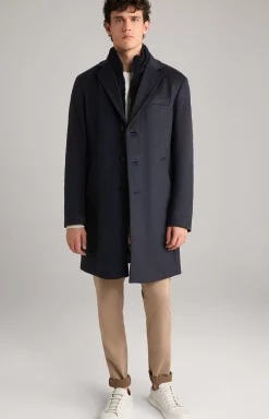 Discount JOOP! Morris Coat in Dark Blue Marl dark blue melange