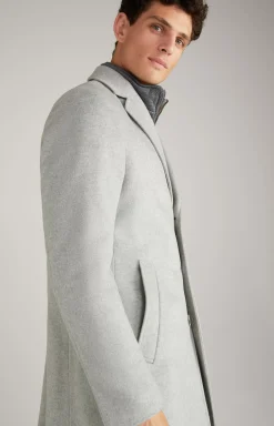 Discount JOOP! Morris Coat in Mottled Light Grey light grey flecked