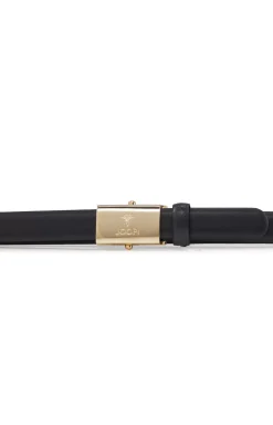New JOOP! Narrow Leather Belt in Dark Blue small pattern black 1