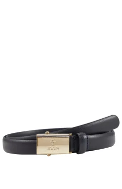 New JOOP! Narrow Leather Belt in Dark Blue small pattern black 1