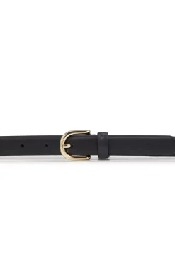 Clearance JOOP! Narrow Leather Belt in Dark Blue small pattern black 1