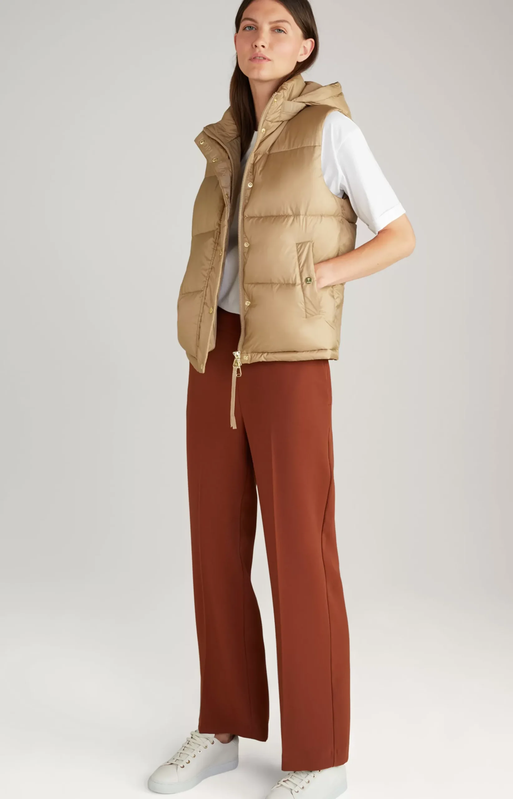 JOOP! Nylon Quilted Waistcoat in beige