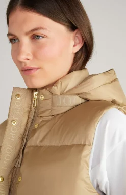 JOOP! Nylon Quilted Waistcoat in beige