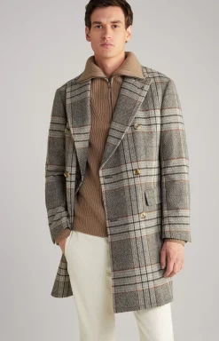 New JOOP! Opoldo coat in a grey pattern grey patterned